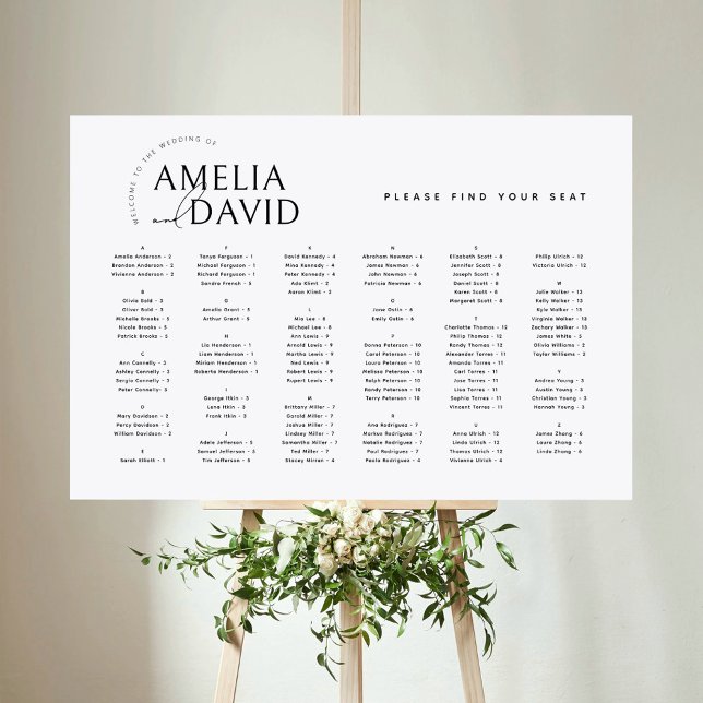 Alphabetische Moderne Sitzordnung Poster (Von Creator hochgeladen)