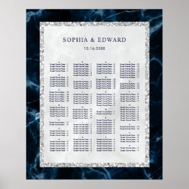 ALPHABETISCHE ORDER-Marmorplatte Poster