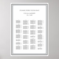 Alphabetische Ordnung Moderne Hochzeitssortierung
