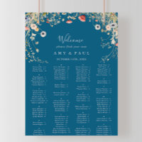 Alphabetische Seekarte der Navy Bliss Wildblume