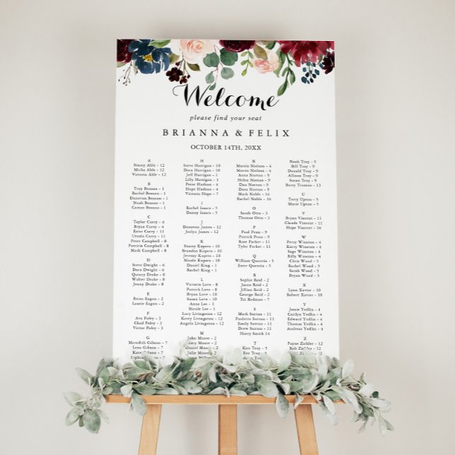 Alphabetische Übersicht über die Herbstkalligrafie Poster (Von Creator hochgeladen)