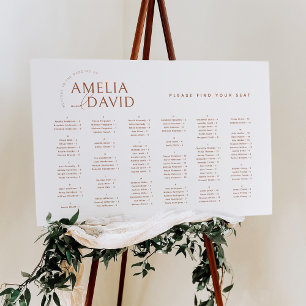 Alphabetischer Moderner Sitzplan Finde Deinen Sitz Poster