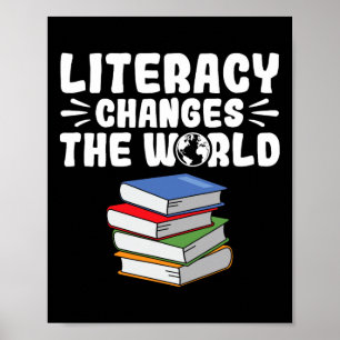 Alphabetisierung verändert die Welt Lesel Lehrer A Poster