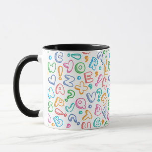 Alphabetmuster Tasse