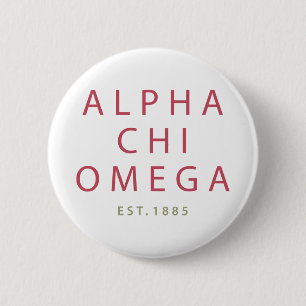 Alphachi Omega   Est. 1885 Button