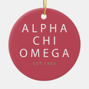 Alphachi Omega   Est. 1885 Keramik Ornament