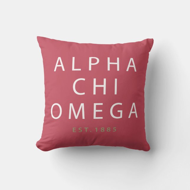 Alphachi Omega | Est. 1885 Kissen (Vorderseite)
