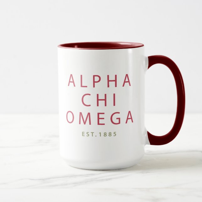 Alphachi Omega | Est. 1885 Tasse (Rechts)