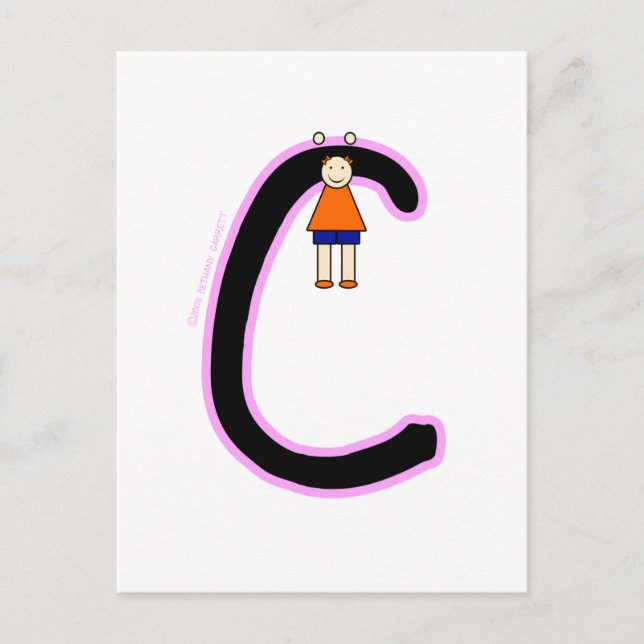 Alphakins C Girls Postkarte (Vorderseite)