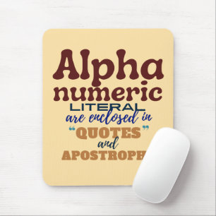 Alphanumerisches Literal in der Cobol-Programmieru Mousepad