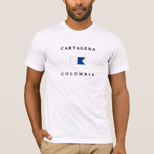 Alphatauchen-Flagge Cartagenas Kolumbien T-Shirt