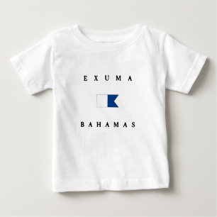 Alphatauchen-Flagge Exumas Bahamas Baby T-shirt