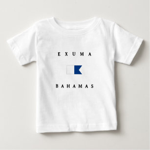 Alphatauchen-Flagge Exumas Bahamas Baby T-shirt