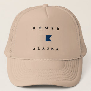 Alphatauchen-Flagge Homers Alaska Truckerkappe