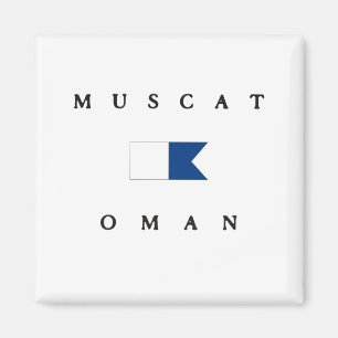 Alphatauchen-Flagge Muscats Oman Magnet