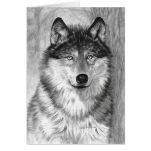 Alphawolf-leere Karte