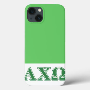 Alphi Chi Omega Green Letters Case-Mate iPhone Hülle