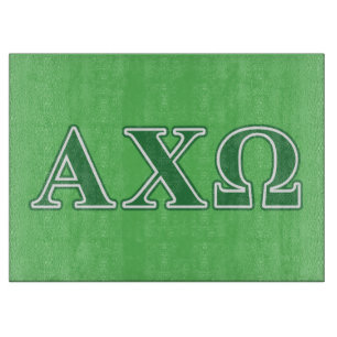 Alphi Chi Omega Green Letters Schneidebrett