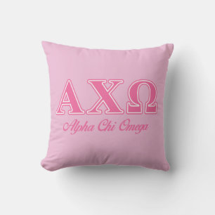Alphi Chi Omega Pink Letters Kissen