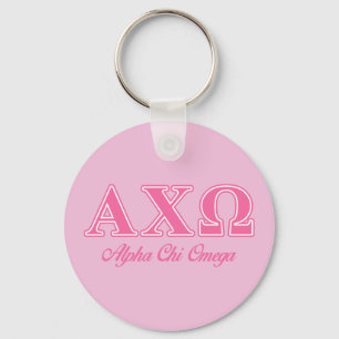 Alphi Chi Omega Pink Letters Schlüsselanhänger