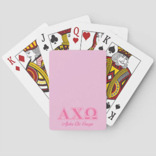 Alphi Chi Omega Pink Letters Spielkarten