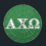 Alphi Chi Omega Weiße und Grüne Buchstaben Dartscheibe<br><div class="desc">Karo aus diesen offiziellen Alpha Chi Omega Designs! Personalisieren Sie Ihre eigenen griechischen Waren auf Zazzle.com! Klicken Sie auf die Schaltfläche Anpassen, um Ihren eigenen Namen, Ihr Klassenjahr oder Ihren Club einzufügen, um ein einzigartiges Produkt zu erstellen. Versuchen Sie, Text mit verschiedenen Schriftart hinzuzufügen und sehen Sie sich eine Vorschau...</div>