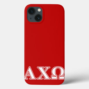 Alphi Chi Omega Weiße und rote Buchstaben Case-Mate iPhone Hülle