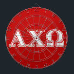 Alphi Chi Omega Weiße und rote Buchstaben Dartscheibe<br><div class="desc">Karo aus diesen offiziellen Alpha Chi Omega Designs! Personalisieren Sie Ihre eigenen griechischen Waren auf Zazzle.com! Klicken Sie auf die Schaltfläche Anpassen, um Ihren eigenen Namen, Ihr Klassenjahr oder Ihren Club einzufügen, um ein einzigartiges Produkt zu erstellen. Versuchen Sie, Text mit verschiedenen Schriftart hinzuzufügen und sehen Sie sich eine Vorschau...</div>