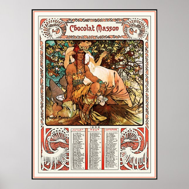 Alphonse (Alfons) Mucha Art Nouveau Poster (Vorne)