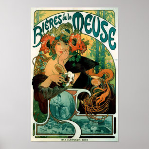 Alphonse (Alfons) Mucha - Bieres De-La Maas Poster