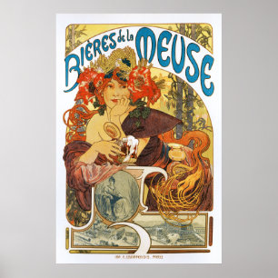Alphonse (Alfons) Mucha: Bieres de la Meuse Poster