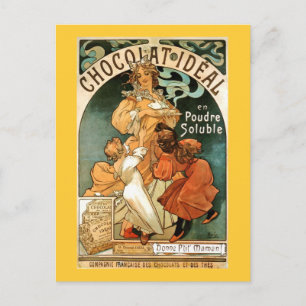 Alphonse (Alfons) Mucha Chocolat Ideal Postkarte