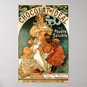 Alphonse (Alfons) Mucha Chocolat Ideales Poster