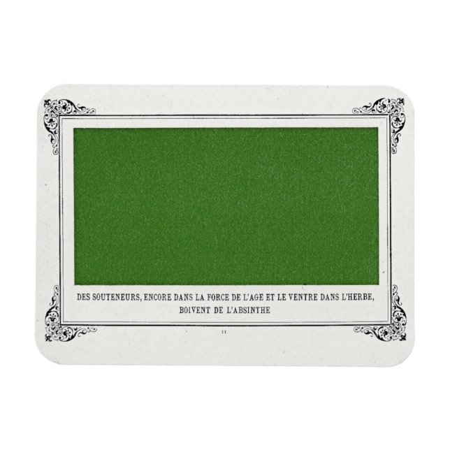 Alphonse Allais, April Fools, grüne, Abstrakte Kun Magnet (Horizontal)