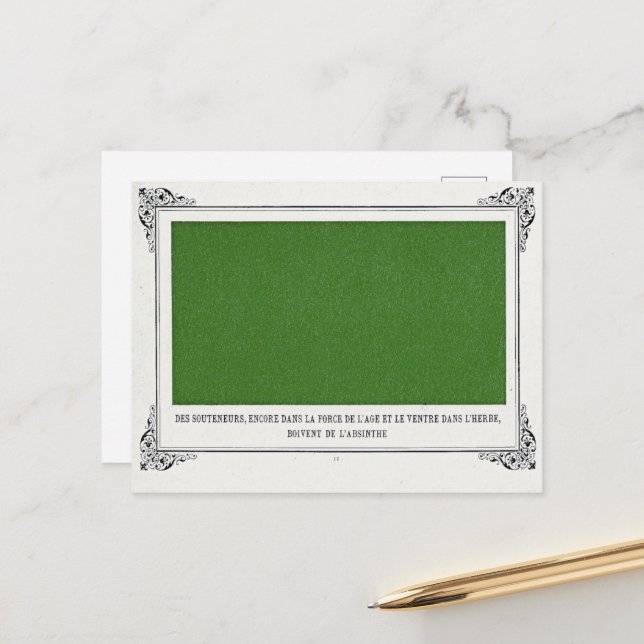 Alphonse Allais, April Fools, grüne, Abstrakte Kun Postkarte (Vorderseite/Rückseite Beispiel)