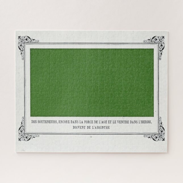Alphonse Allais, April Fools, grüne, Abstrakte Kun Puzzle (Horizontal)