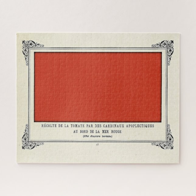 Alphonse Allais, April Narren, Rot, Abstrakte Kuns Puzzle (Horizontal)