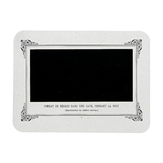 Alphonse Allais, April Narren, Schwarz, Abstrakte  Magnet (Horizontal)