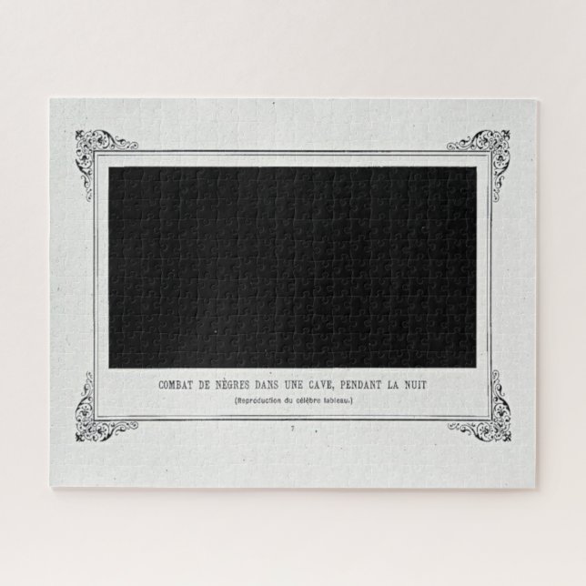 Alphonse Allais, April Narren, Schwarz, Abstrakte  Puzzle (Horizontal)