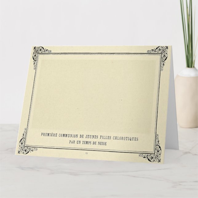 Alphonse Allais, April Narren, Weiße, Abstrakte Ku Karte (Vorderseite)