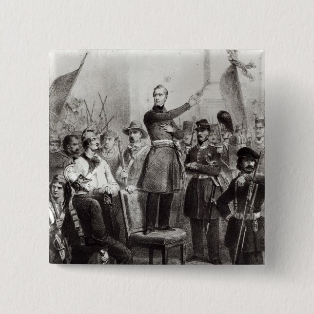 Alphonse de Lamartine an Rathaus Button (Vorderseite)