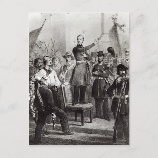 Alphonse de Lamartine im Rathaus Postkarte (Vorderseite)