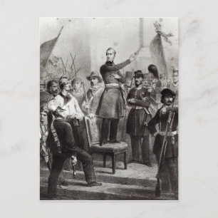 Alphonse de Lamartine im Rathaus Postkarte