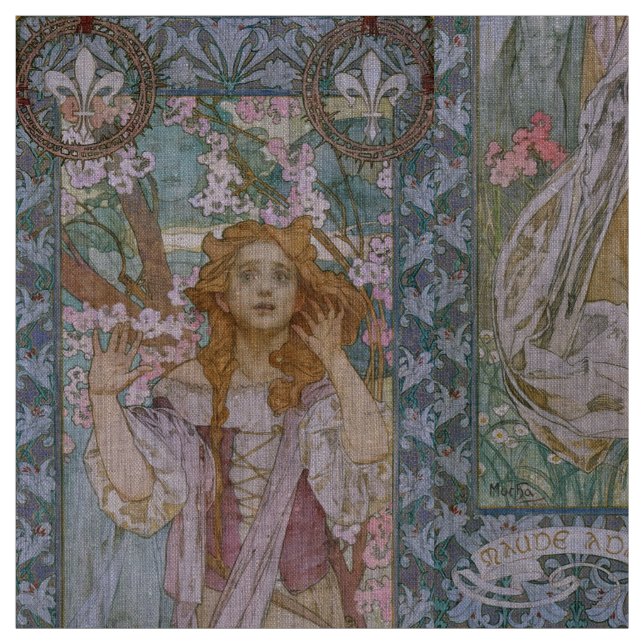 Alphonse Maria Mucha – Jugendstil Art nouveau DIY Stoff (Muster)