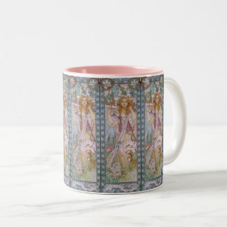 Alphonse Maria Mucha – Jugendstil Art nouveau Zweifarbige Tasse