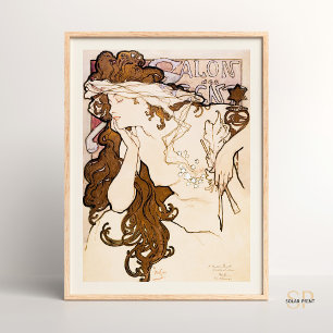 Alphonse Maria Mucha Salon Des Cent Vintage Kunst Poster