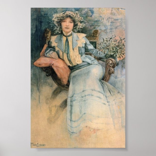 Alphonse Maria Muchas Mistletoe Poster (Vorne)