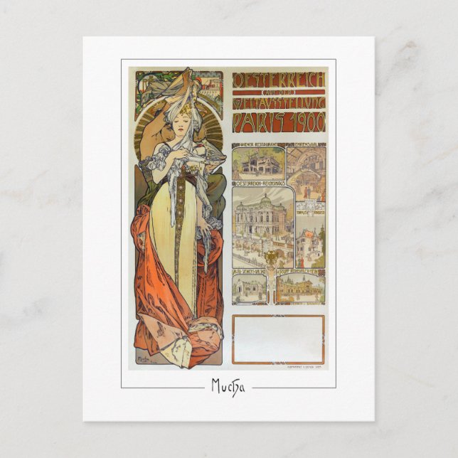 Alphonse Mucha #128 - Fine Art Postcard Postkarte (Vorderseite)
