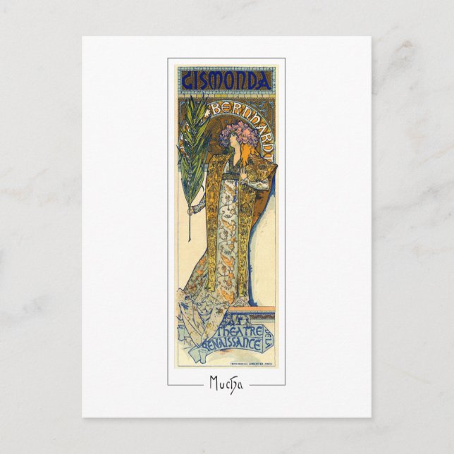 Alphonse Mucha #198 - Fine Art Postcard Postkarte (Vorderseite)