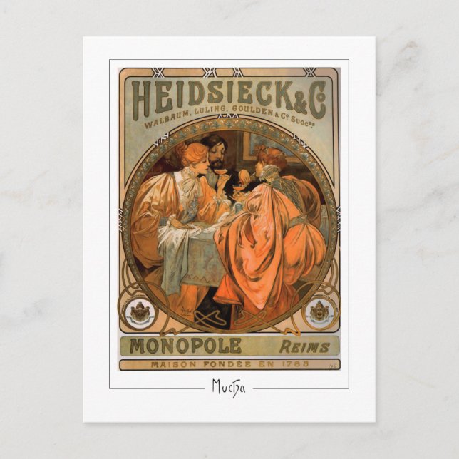 Alphonse Mucha #218 - Fine Art Postcard Postkarte (Vorderseite)